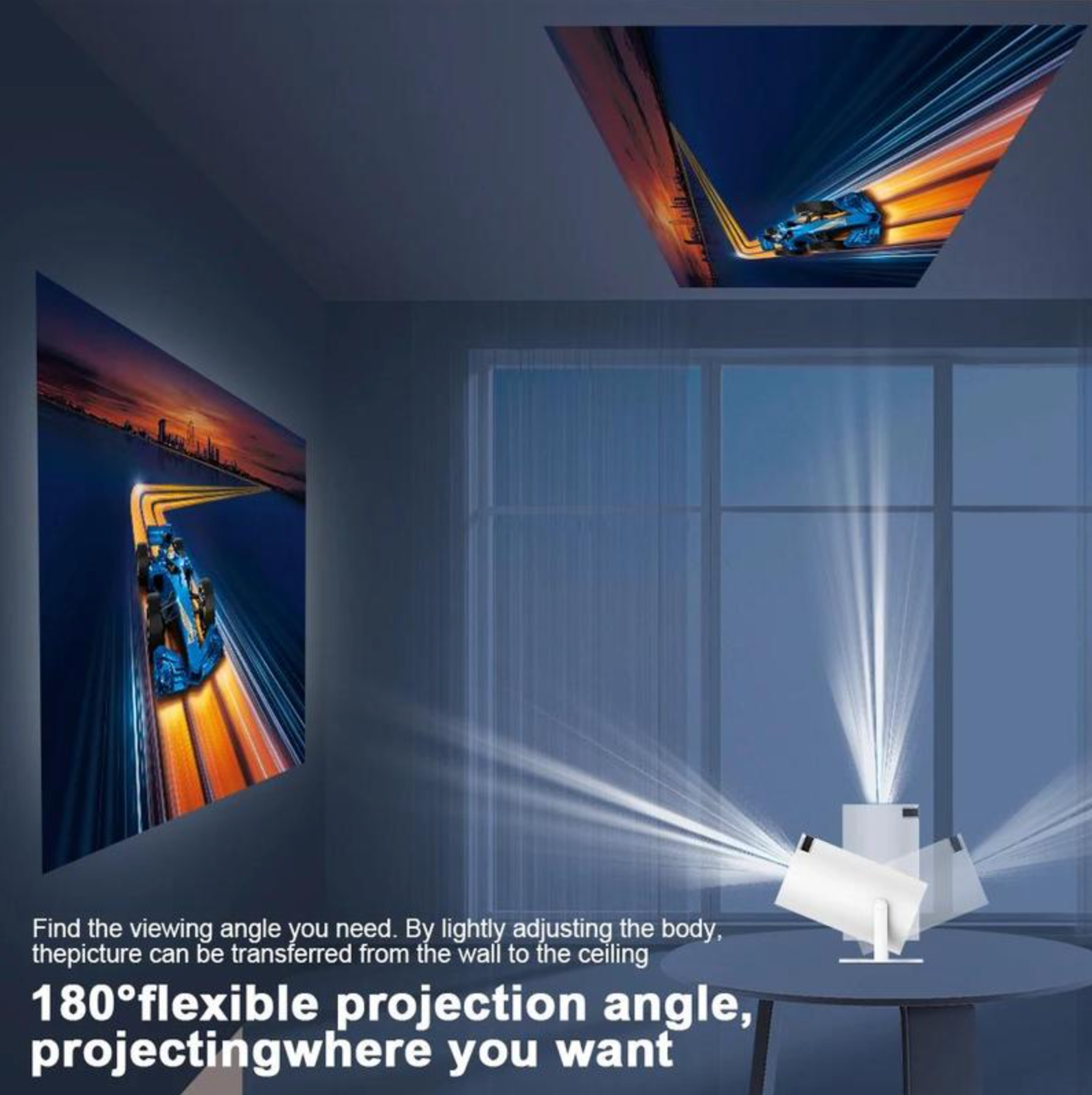 PinkSugar Portable Movie Projector Pro
